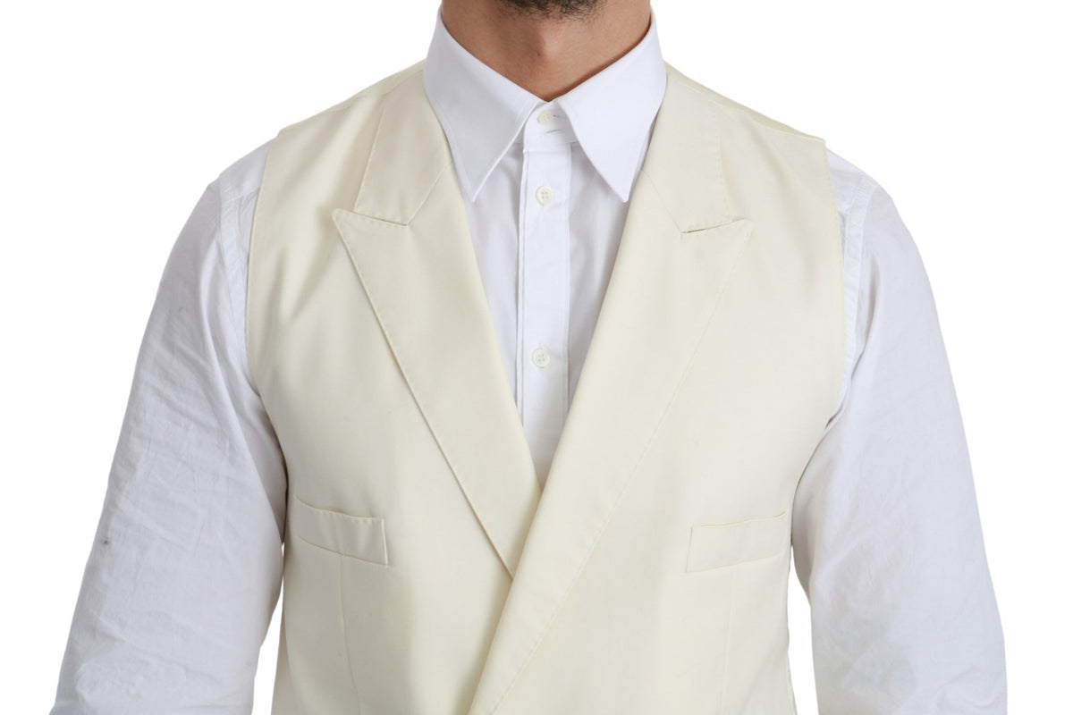 Gilet blanc Dolce &amp; Gabbana en laine formelle