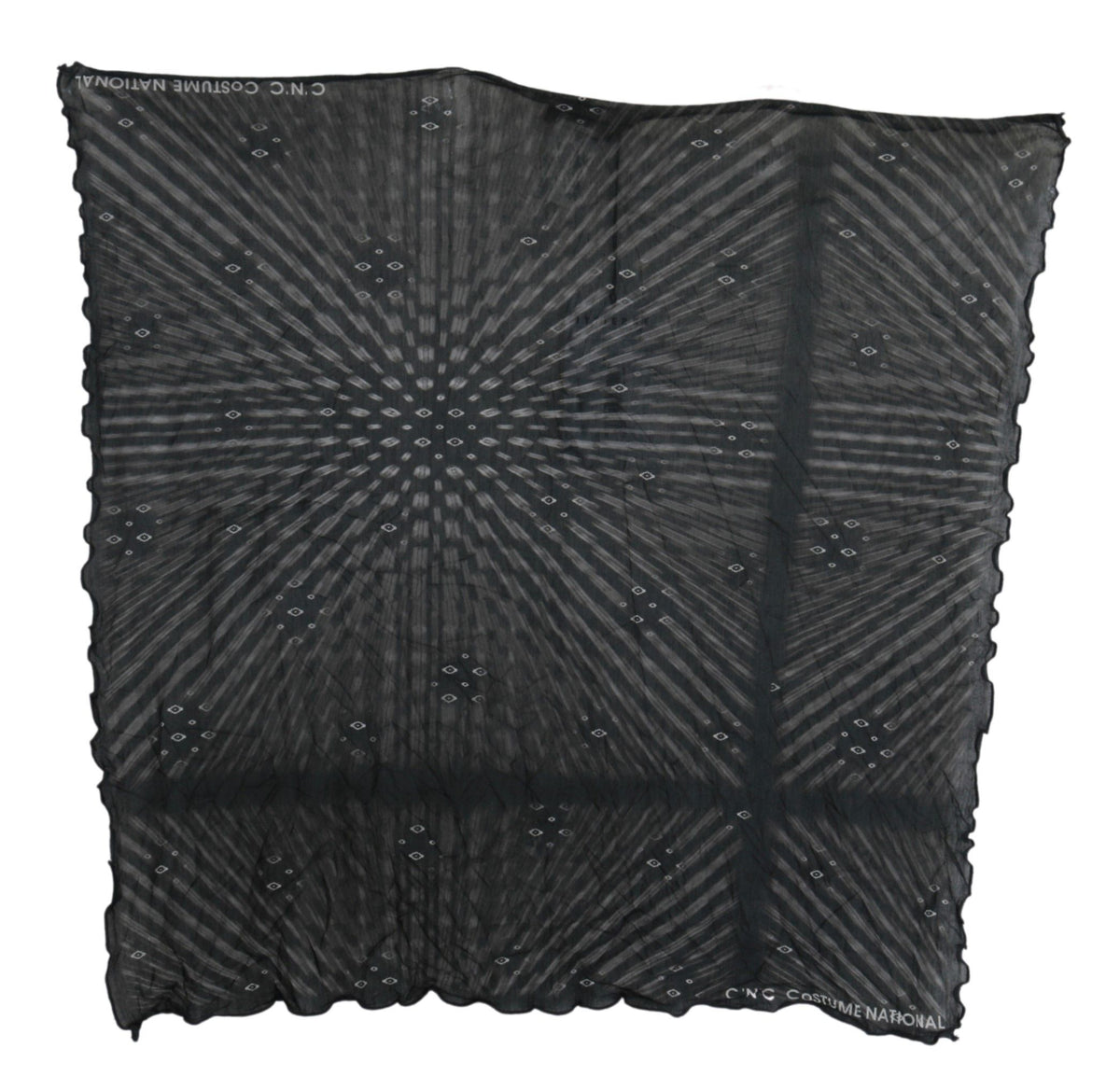 Foulard en viscose noir et gris de marque Costume National