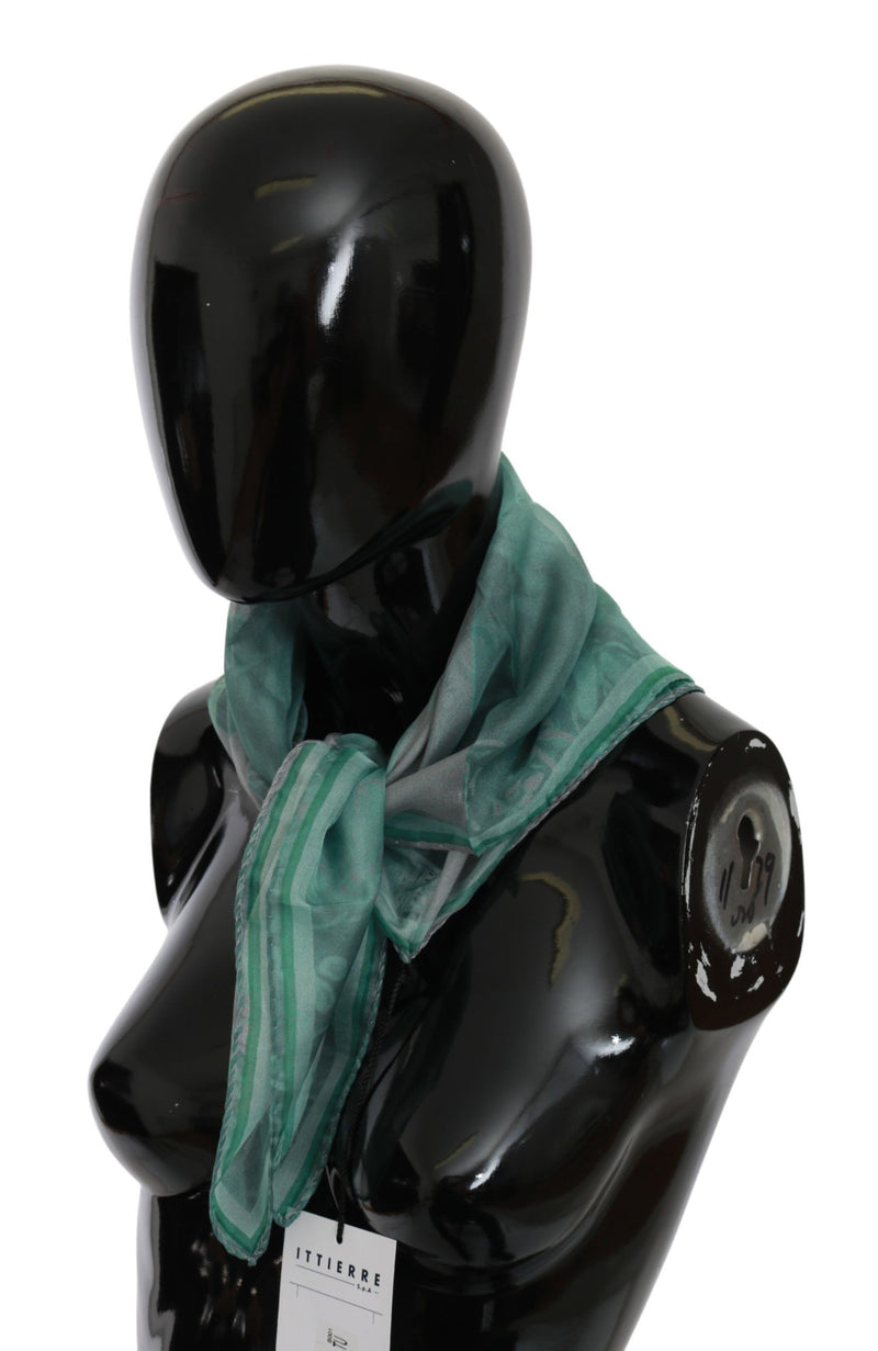 Foulard châle en soie vert Costume National