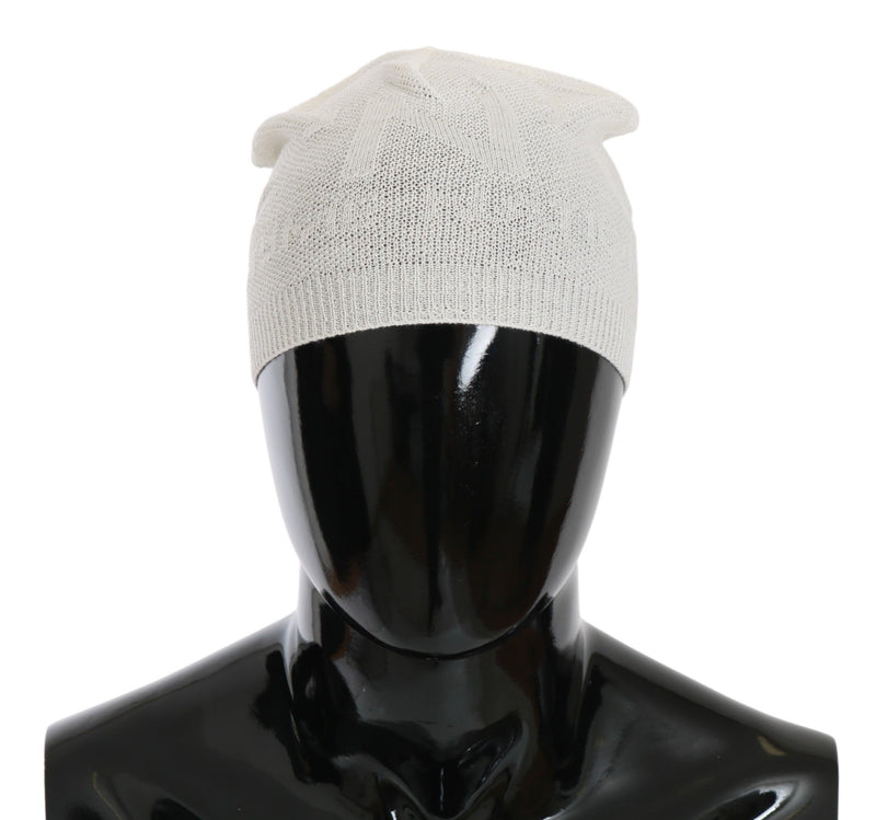 Bonnet Costume National en laine blanche mélangée de marque
