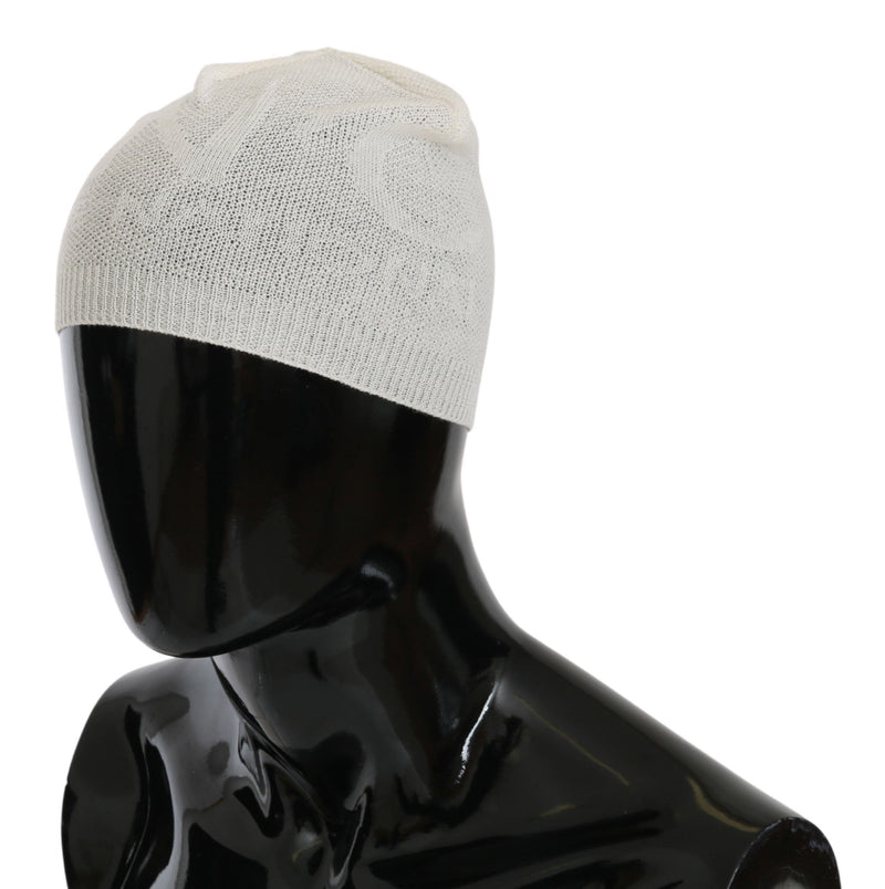 Bonnet Costume National en laine blanche mélangée de marque