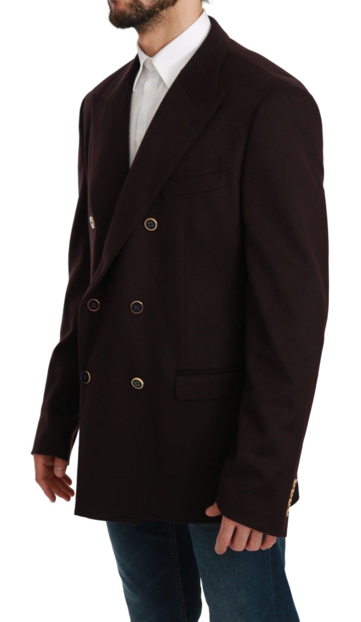 Manteau en cachemire bordeaux Dolce &amp; Gabbana TAORMINA