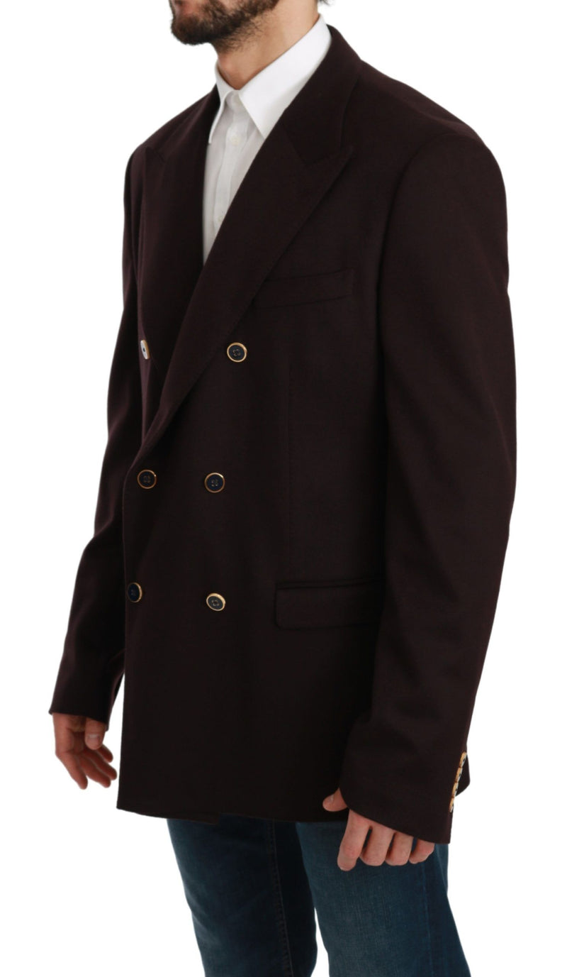 Manteau en cachemire bordeaux Dolce &amp; Gabbana TAORMINA