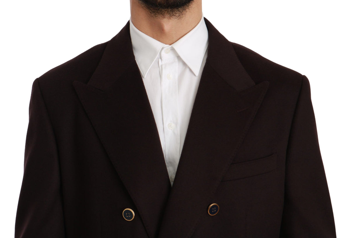 Manteau en cachemire bordeaux Dolce &amp; Gabbana TAORMINA