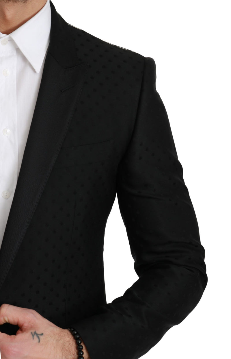 Veste manteau noire cintrée Dolce &amp; Gabbana MARTINI Blazer