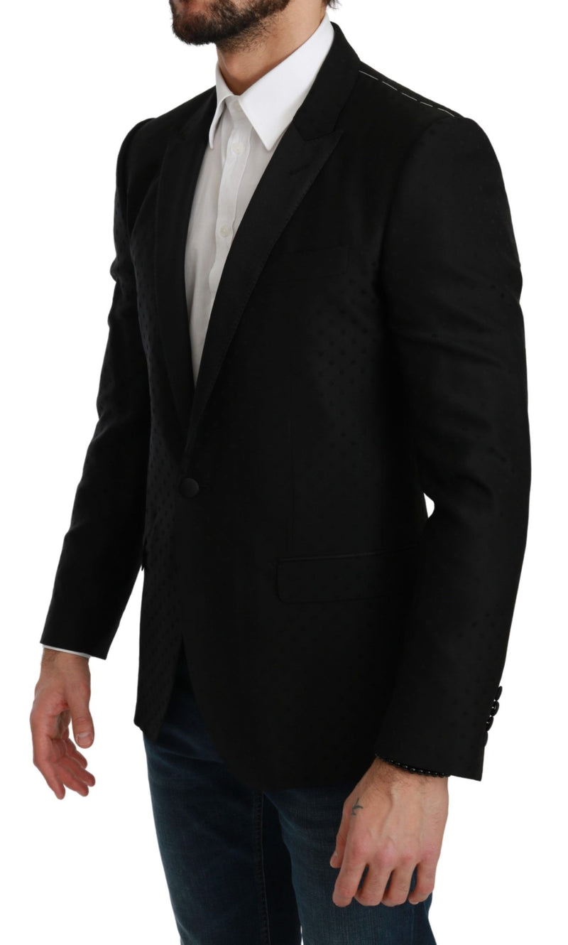 Veste manteau noire cintrée Dolce &amp; Gabbana MARTINI Blazer