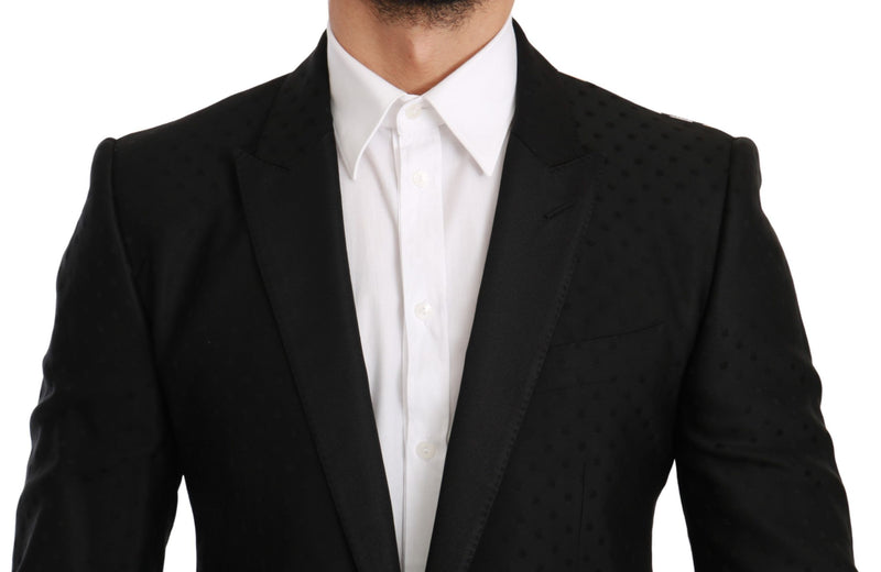 Veste manteau noire cintrée Dolce &amp; Gabbana MARTINI Blazer