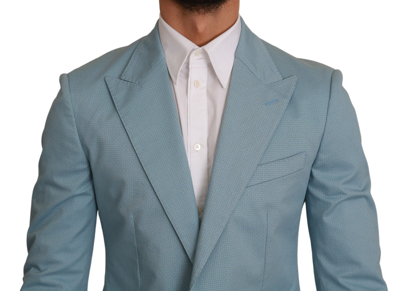 Veste manteau Dolce &amp; Gabbana bleu slim fit MARTINI Blazer