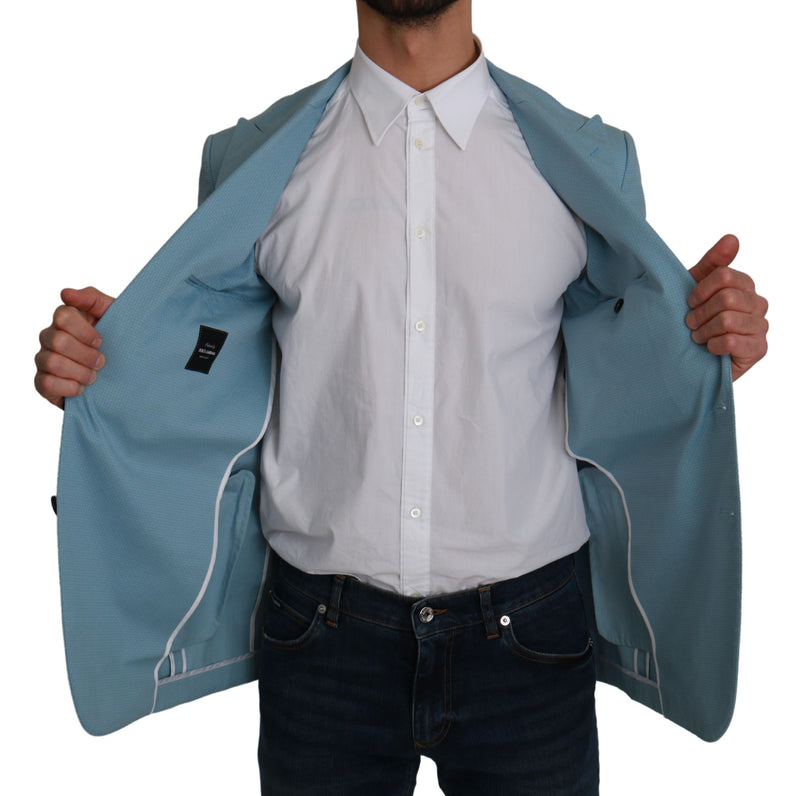 Veste manteau Dolce &amp; Gabbana bleu slim fit MARTINI Blazer