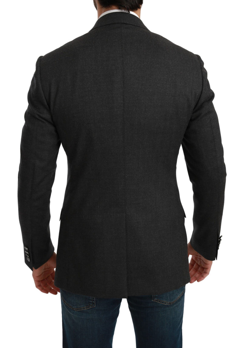 Dolce &amp; Gabbana Grijs NAPOLI Slim Fit Jasje Wollen Blazer