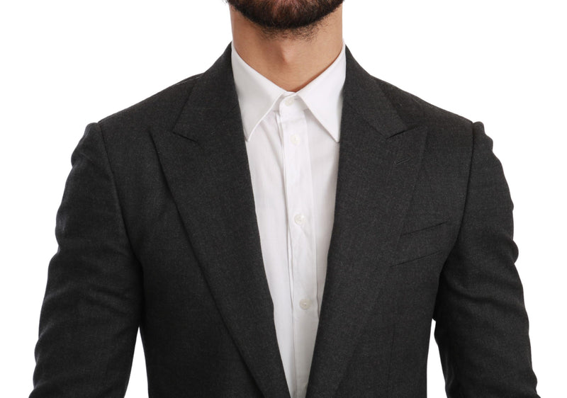Dolce &amp; Gabbana Grijs NAPOLI Slim Fit Jasje Wollen Blazer