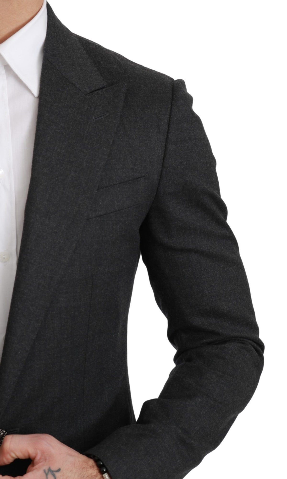 Dolce &amp; Gabbana Grijs NAPOLI Slim Fit Jasje Wollen Blazer