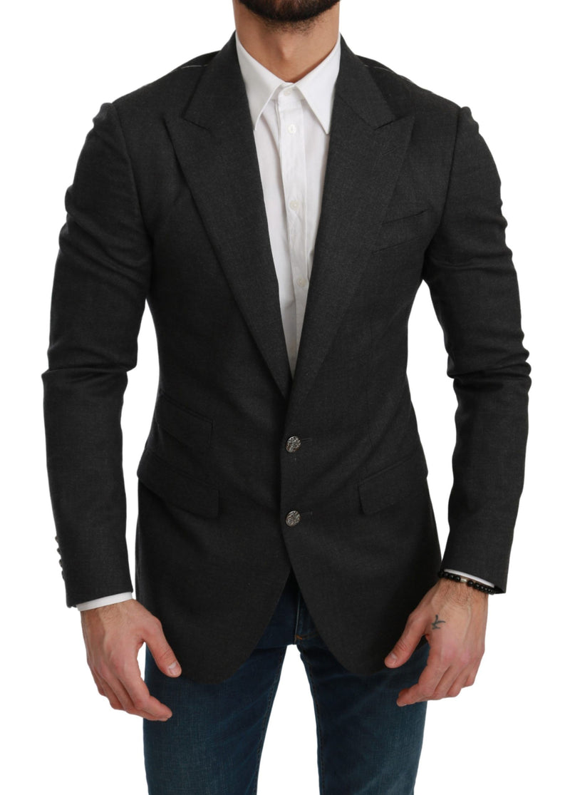 Dolce &amp; Gabbana Grijs NAPOLI Slim Fit Jasje Wollen Blazer