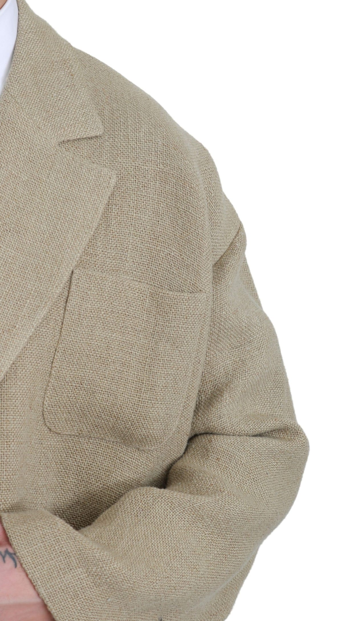 Veste-manteau beige Dolce & Gabbana 100 % jute