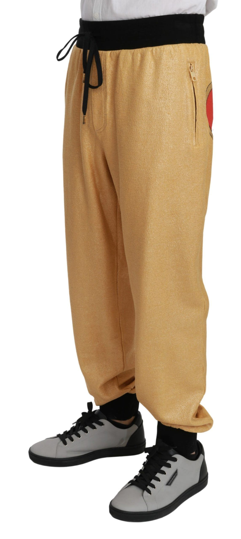 Pantalon homme Dolce &amp; Gabbana en coton doré Année du Cochon