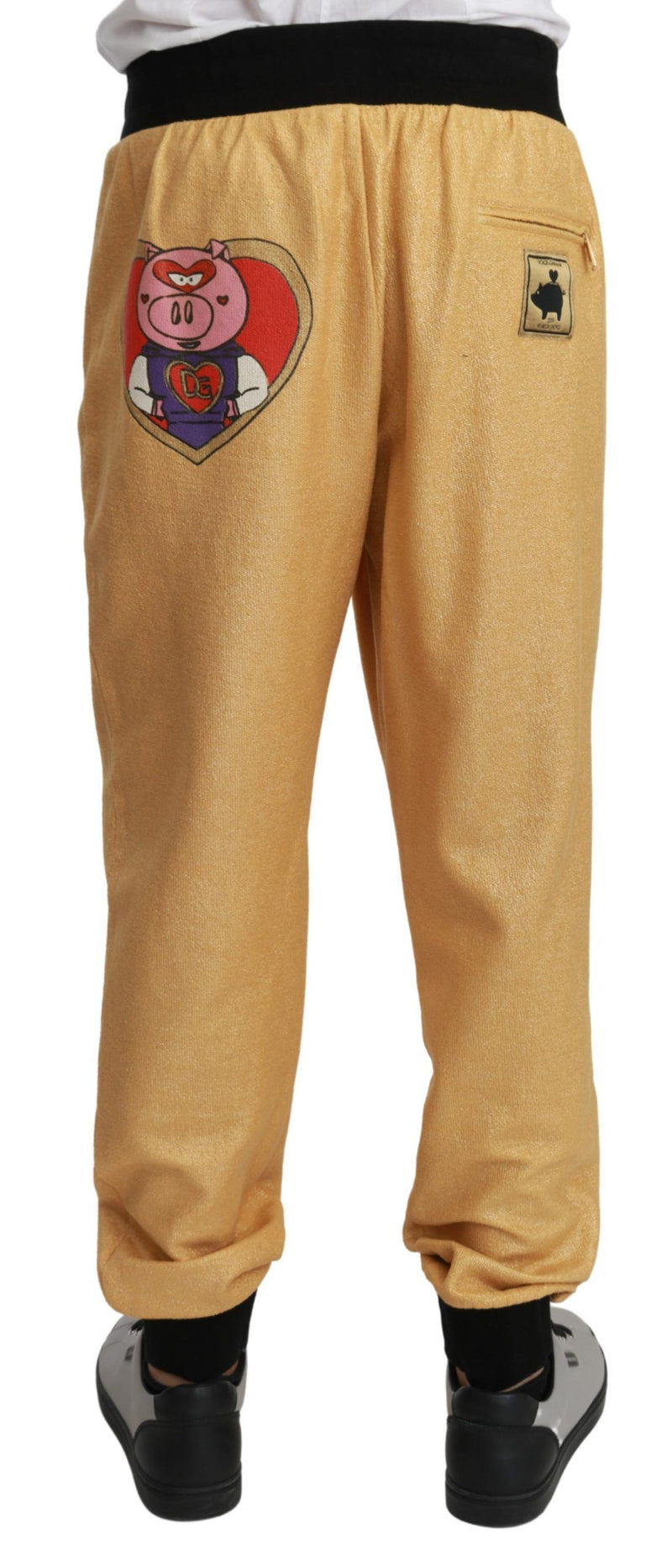 Pantalon homme Dolce &amp; Gabbana en coton doré Année du Cochon
