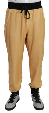 Pantalon homme Dolce &amp; Gabbana en coton doré Année du Cochon