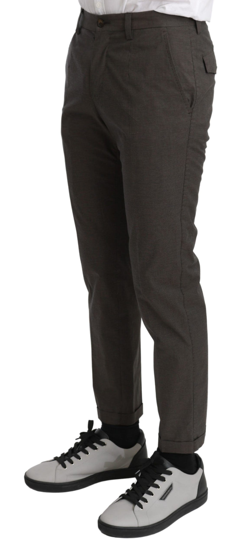 Pantalon décontracté marron Dolce &amp; Gabbana pour homme, 100 % coton