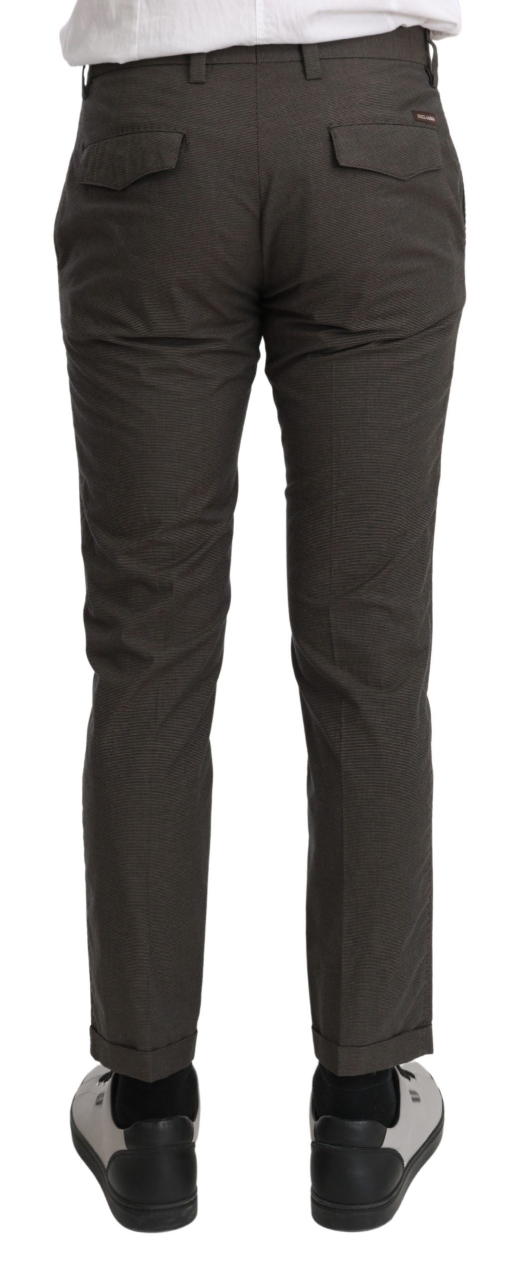 Pantalon décontracté marron Dolce &amp; Gabbana pour homme, 100 % coton