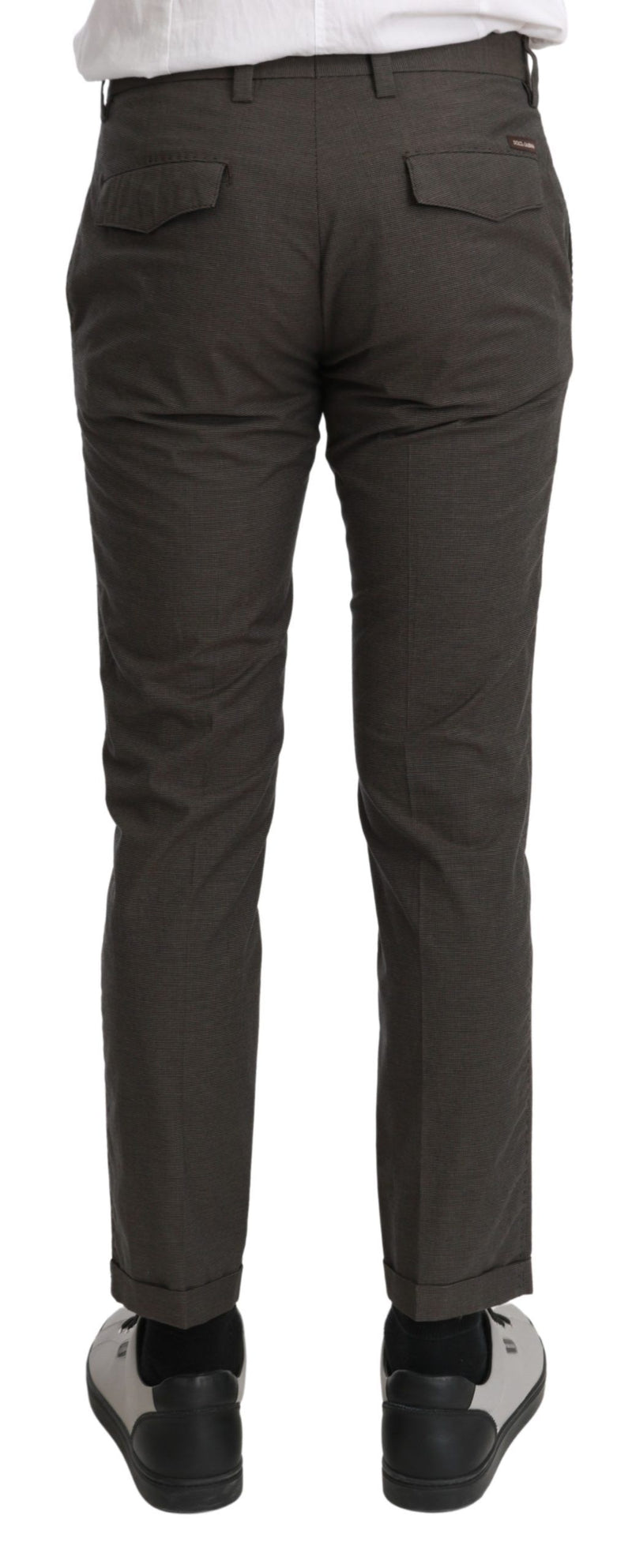 Pantalon décontracté marron Dolce &amp; Gabbana pour homme, 100 % coton