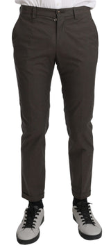 Pantalon décontracté marron Dolce &amp; Gabbana pour homme, 100 % coton