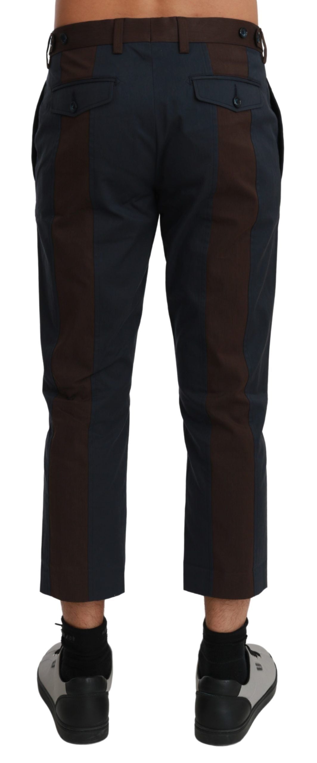 Pantalon décontracté à rayures et taille courte, Dolce &amp; Gabbana.