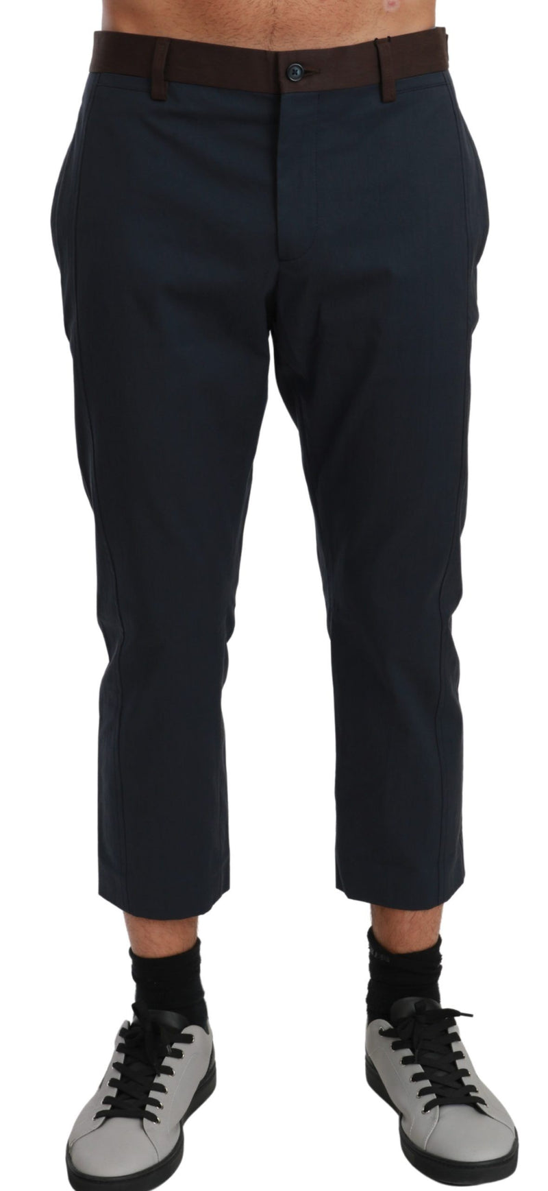 Pantalon court à rayures marron Dolce &amp; Gabbana