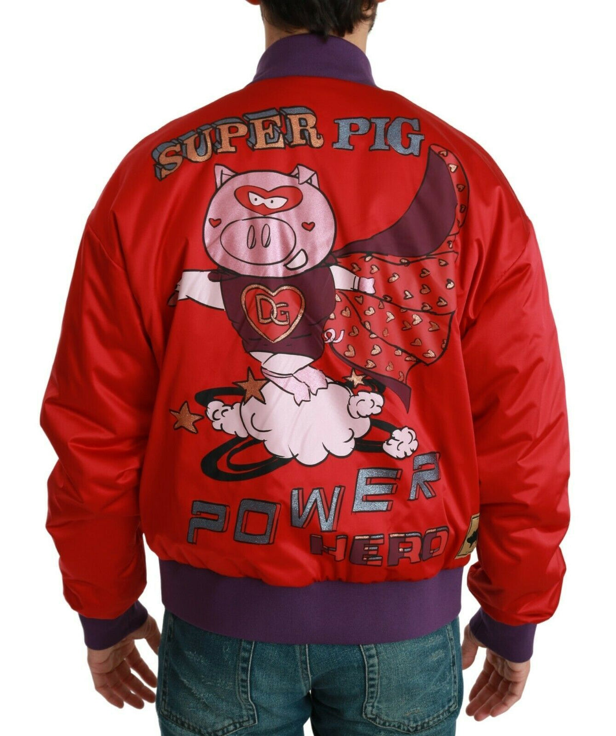 Dolce & Gabbana Veste bomber rouge ANNÉE DU COCHON