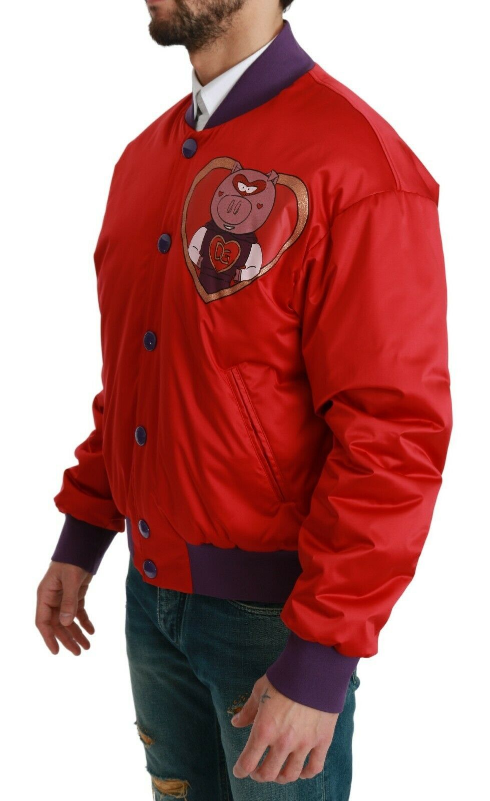 Dolce & Gabbana Veste bomber rouge ANNÉE DU COCHON