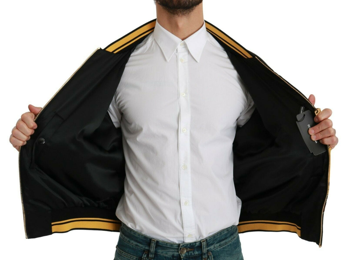 Dolce & Gabbana Veste bomber noire ANNÉE DU COCHON