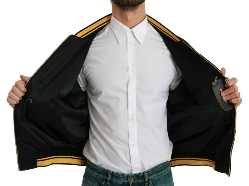 Dolce & Gabbana Black YEAR OF THE PIG Bomber Jacket