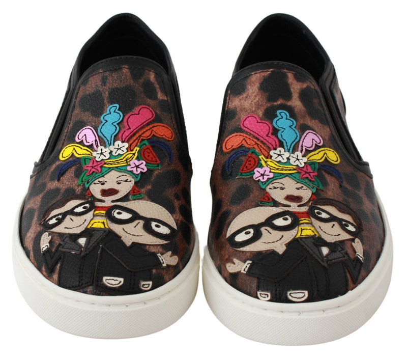 Mocassins Dolce &amp; Gabbana en cuir léopard #dgfamily