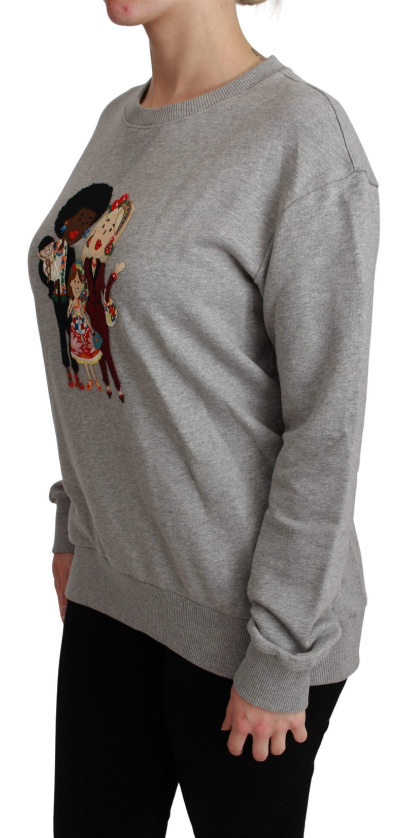 Pull en coton gris Dolce &amp; Gabbana #dgfamily