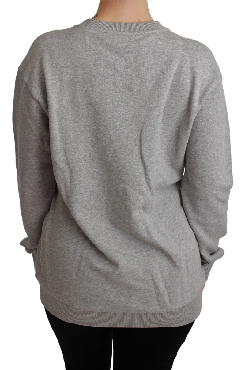 Pull en coton gris Dolce &amp; Gabbana #dgfamily