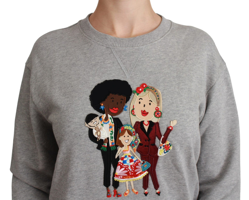 Pull en coton gris Dolce &amp; Gabbana #dgfamily