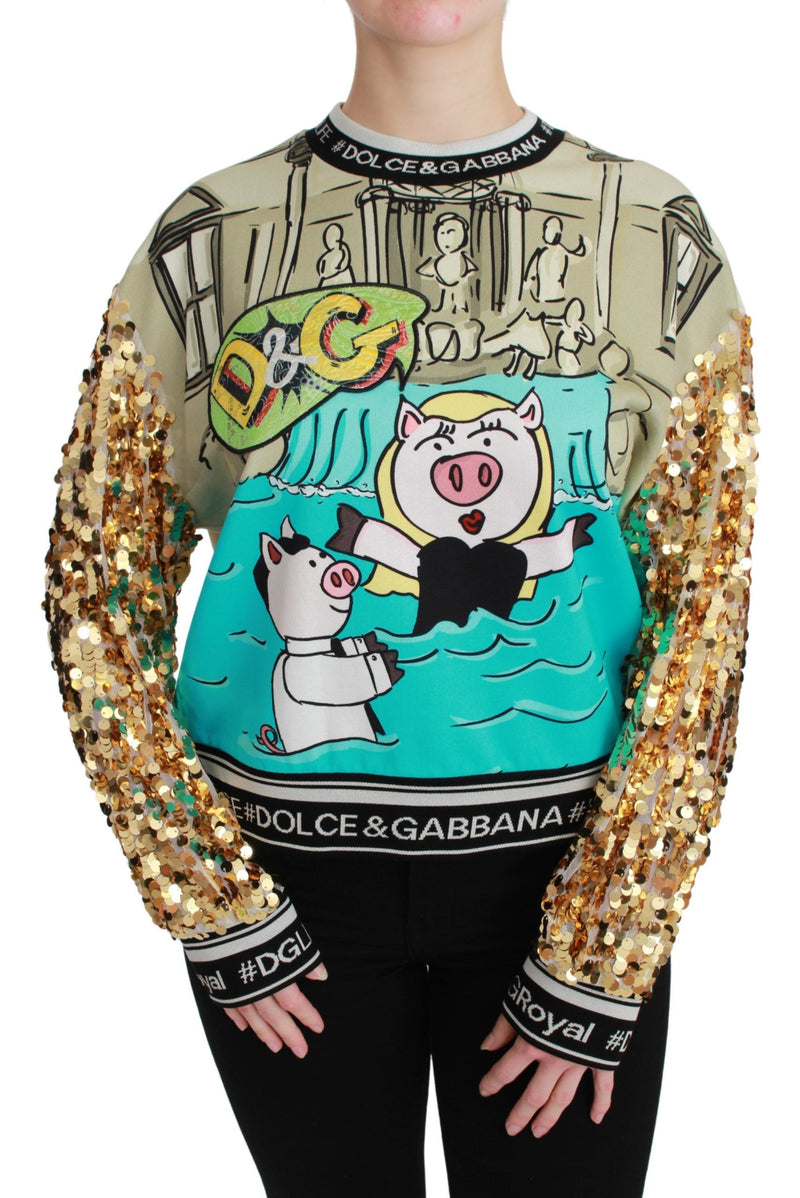 Pull à sequins Dolce &amp; Gabbana Année du Cochon