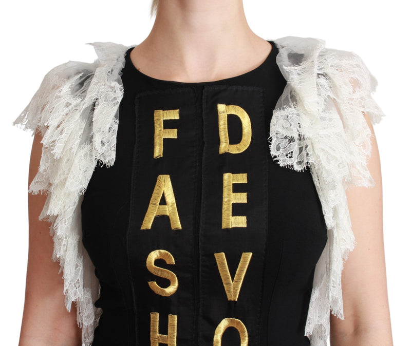 Robe fourreau mini noire Dolce &amp; Gabbana Fashion Devotion