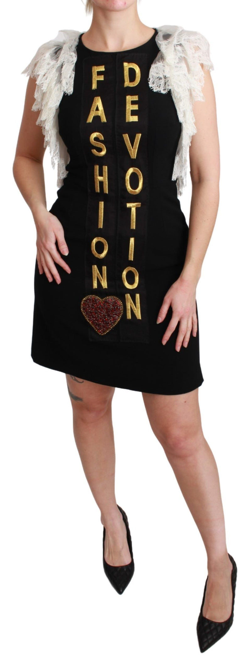 Robe fourreau mini noire Dolce &amp; Gabbana Fashion Devotion