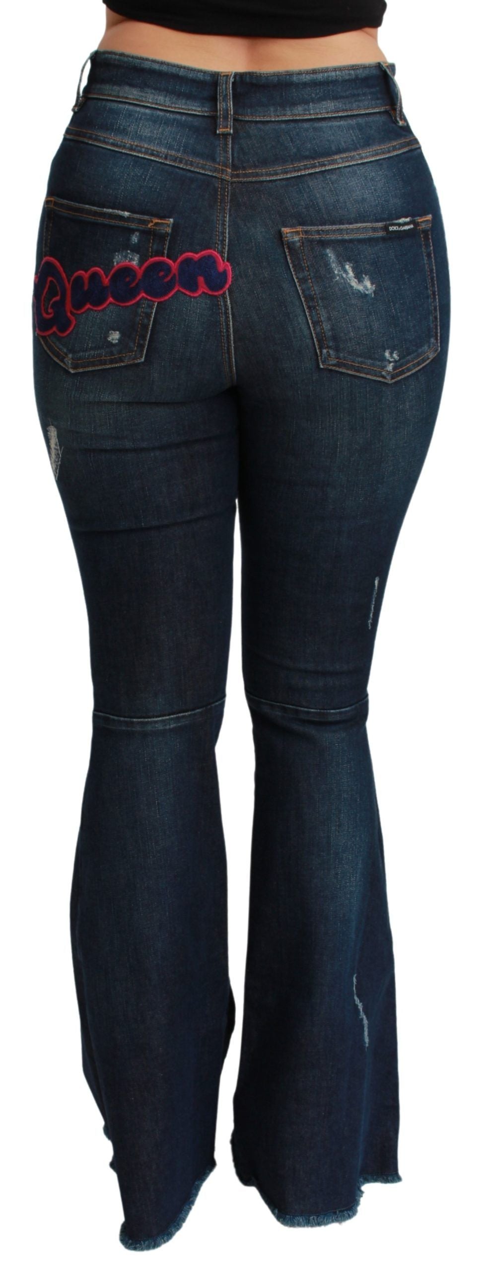 Jean évasé en coton stretch bleu Dolce &amp; Gabbana