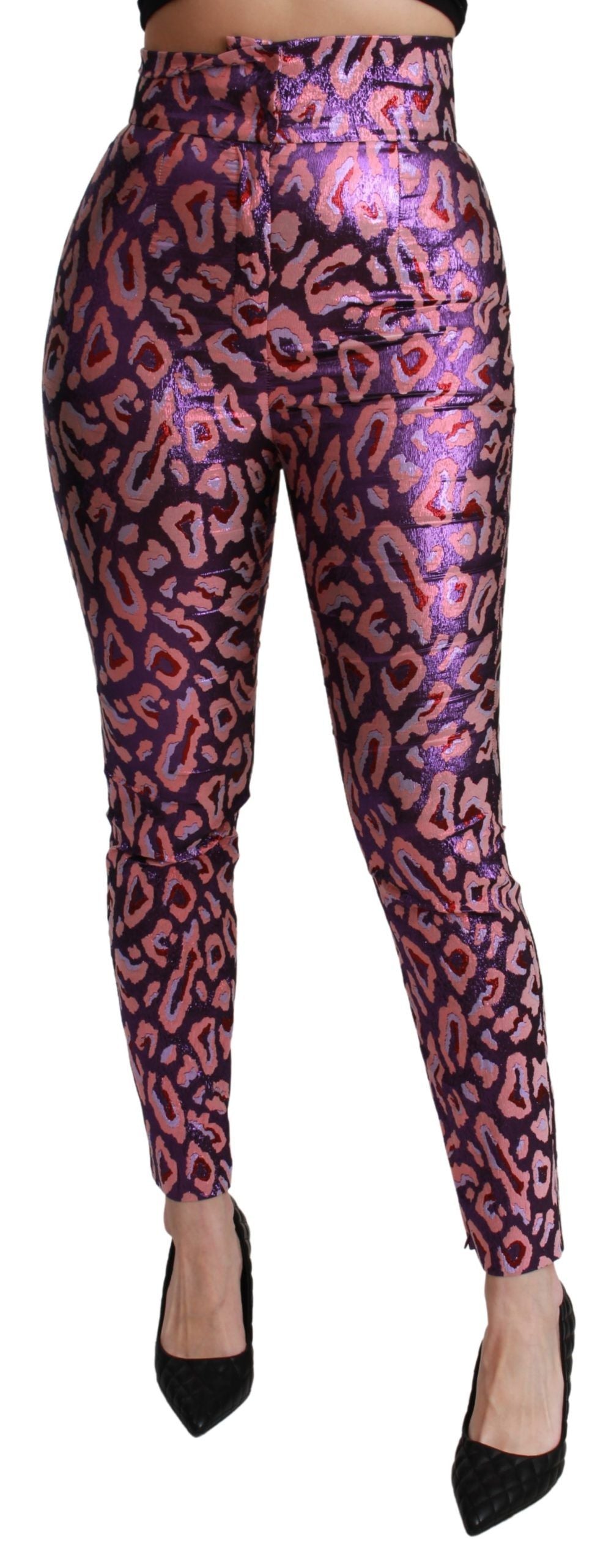 Pantalon taille haute court à motifs multicolores Dolce &amp; Gabbana