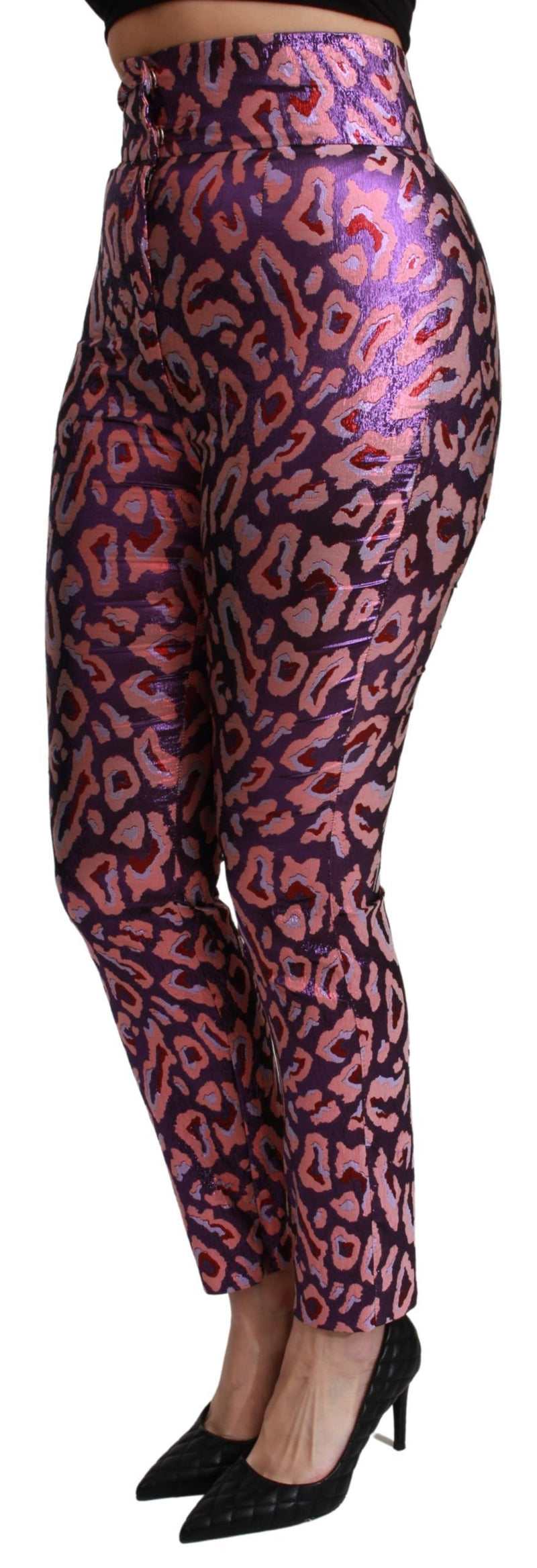 Pantalon taille haute court à motifs multicolores Dolce &amp; Gabbana