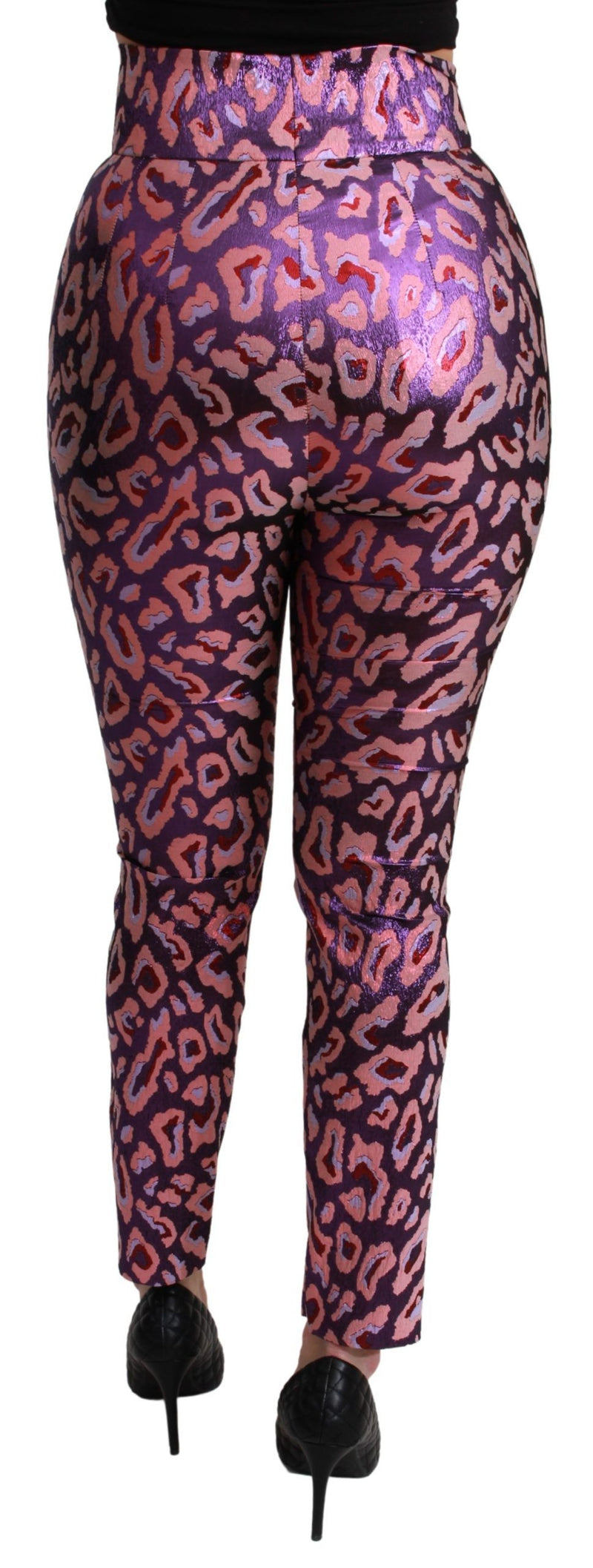 Pantalon taille haute court à motifs multicolores Dolce &amp; Gabbana