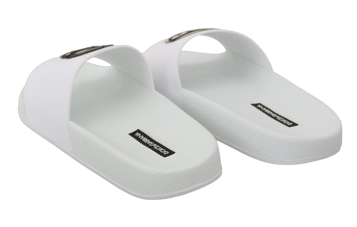 Sandales Dolce &amp; Gabbana en cuir blanc #dgfamily
