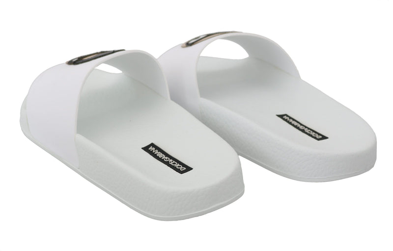 Sandales Dolce &amp; Gabbana en cuir blanc #dgfamily