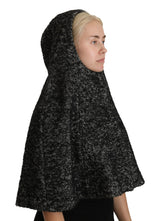 Dolce &amp; Gabbana, manteau-caftan en laine tweed grise.
