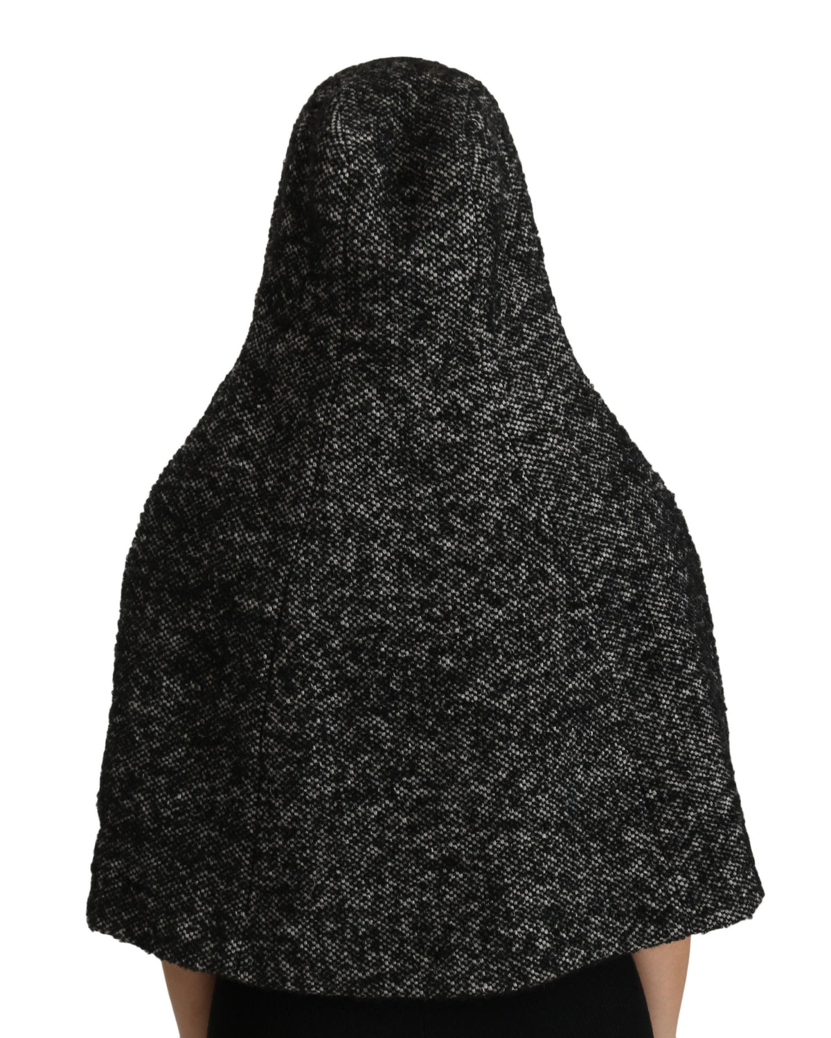 Dolce &amp; Gabbana, manteau-caftan en laine tweed grise.