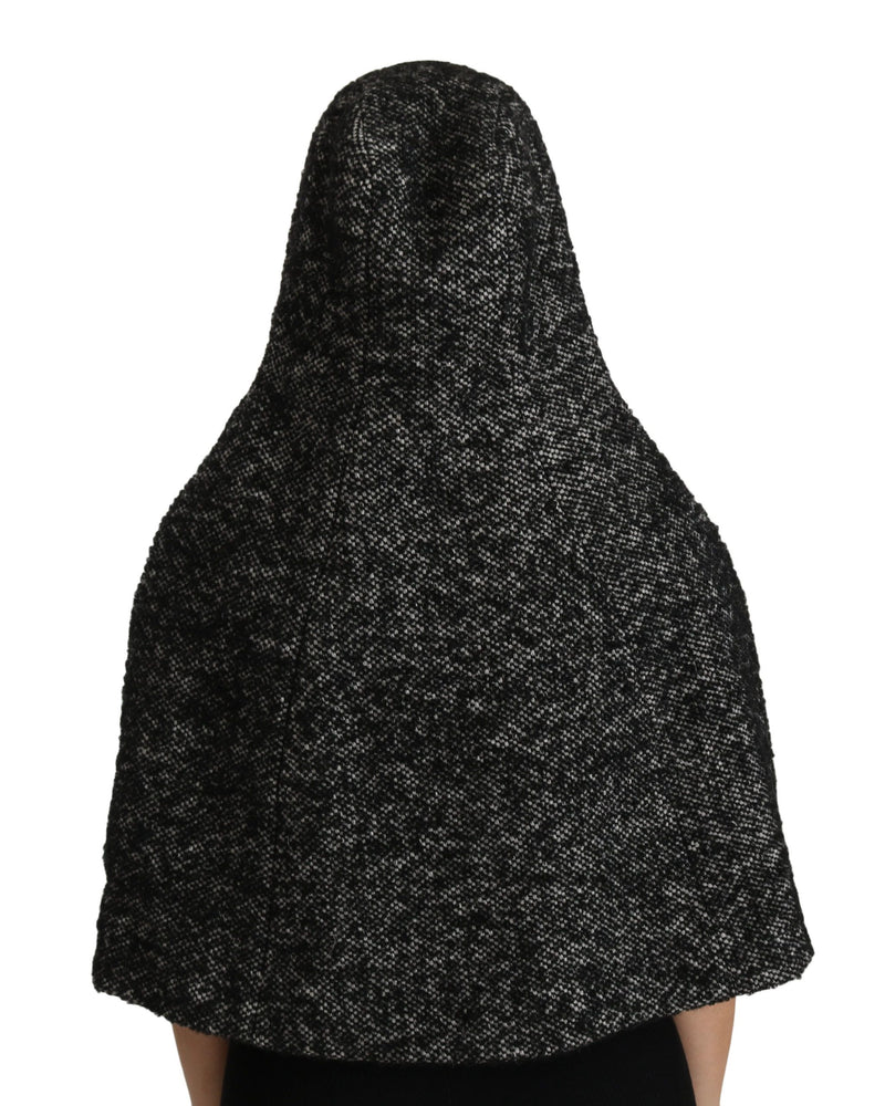 Dolce &amp; Gabbana, manteau-caftan en laine tweed grise.