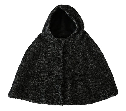 Dolce &amp; Gabbana Grijze Tweet Wollen Schouderhoed Capuchonsjaal