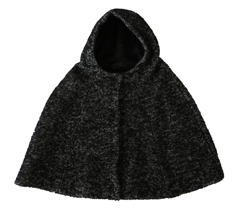 Dolce &amp; Gabbana, manteau-caftan en laine tweed grise.