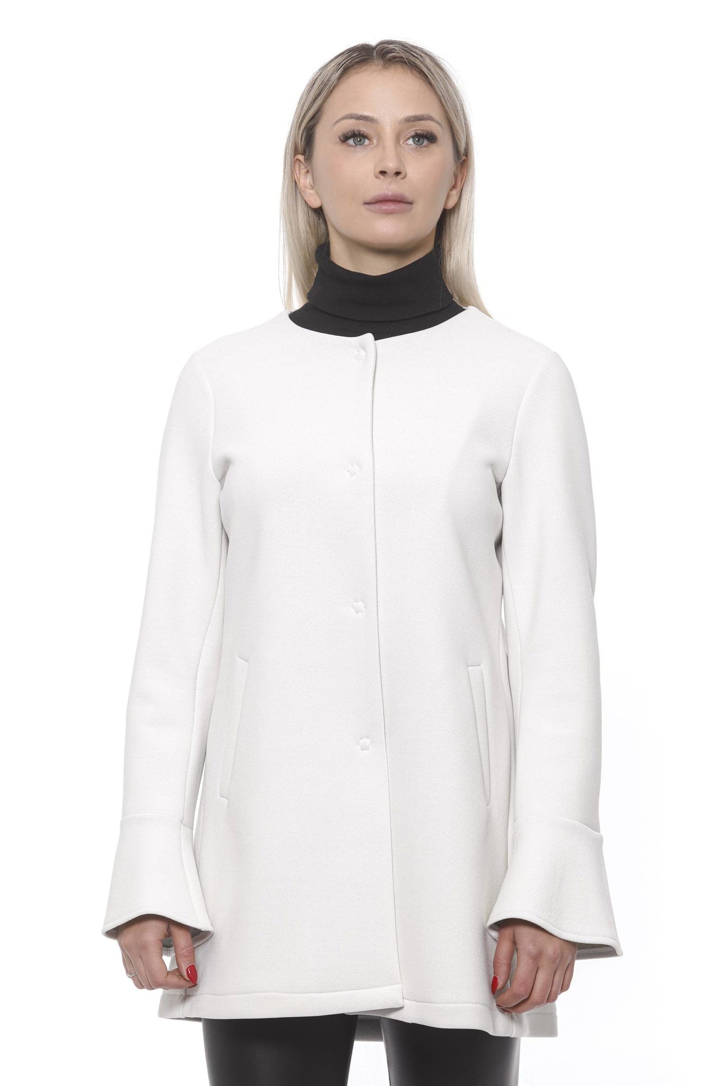 Manteau en néoprène blanc élégant pour femme 19V69 Italia